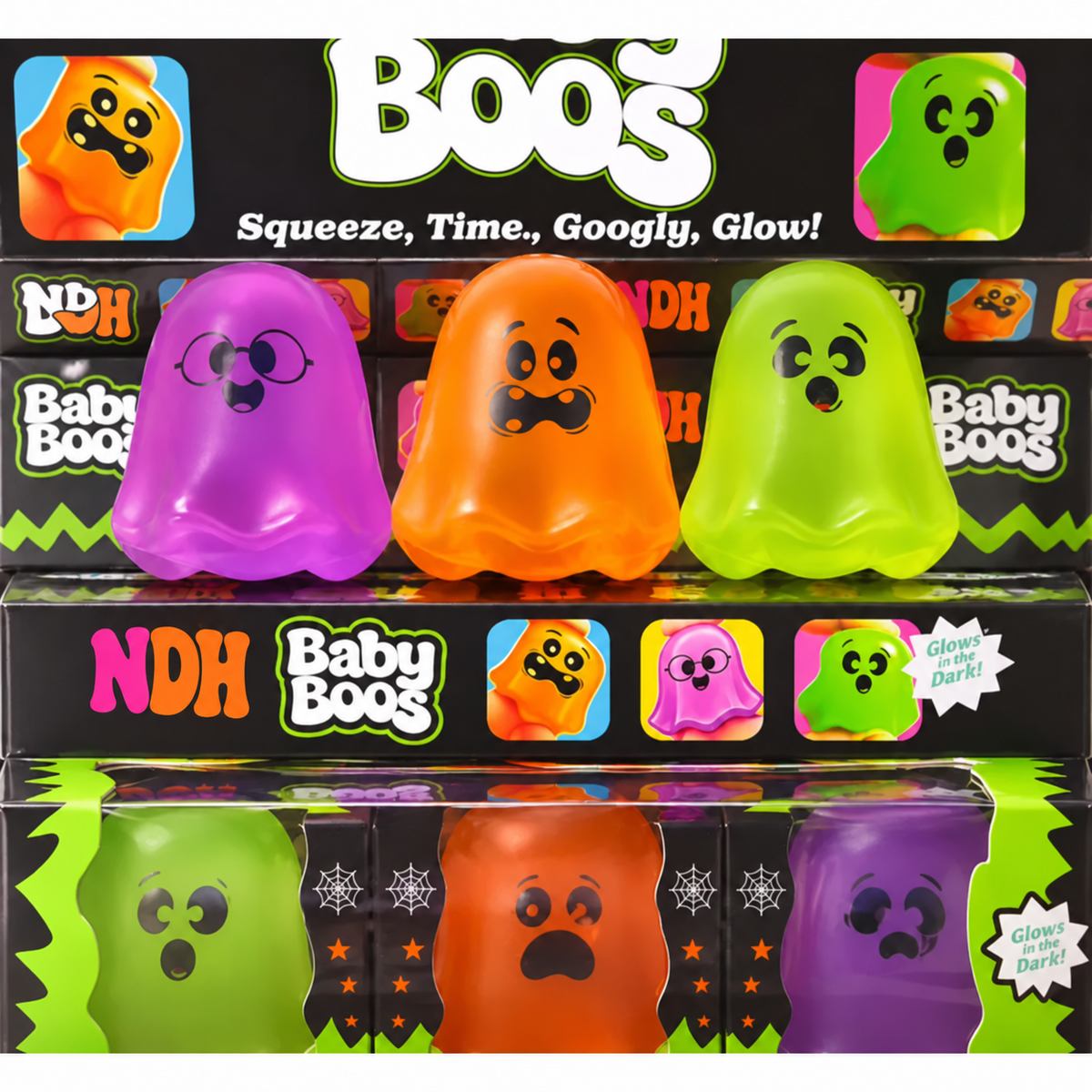 2026 Glow-in-the-Dark Ghost Squishy Set – Halloween Fidget Toy
