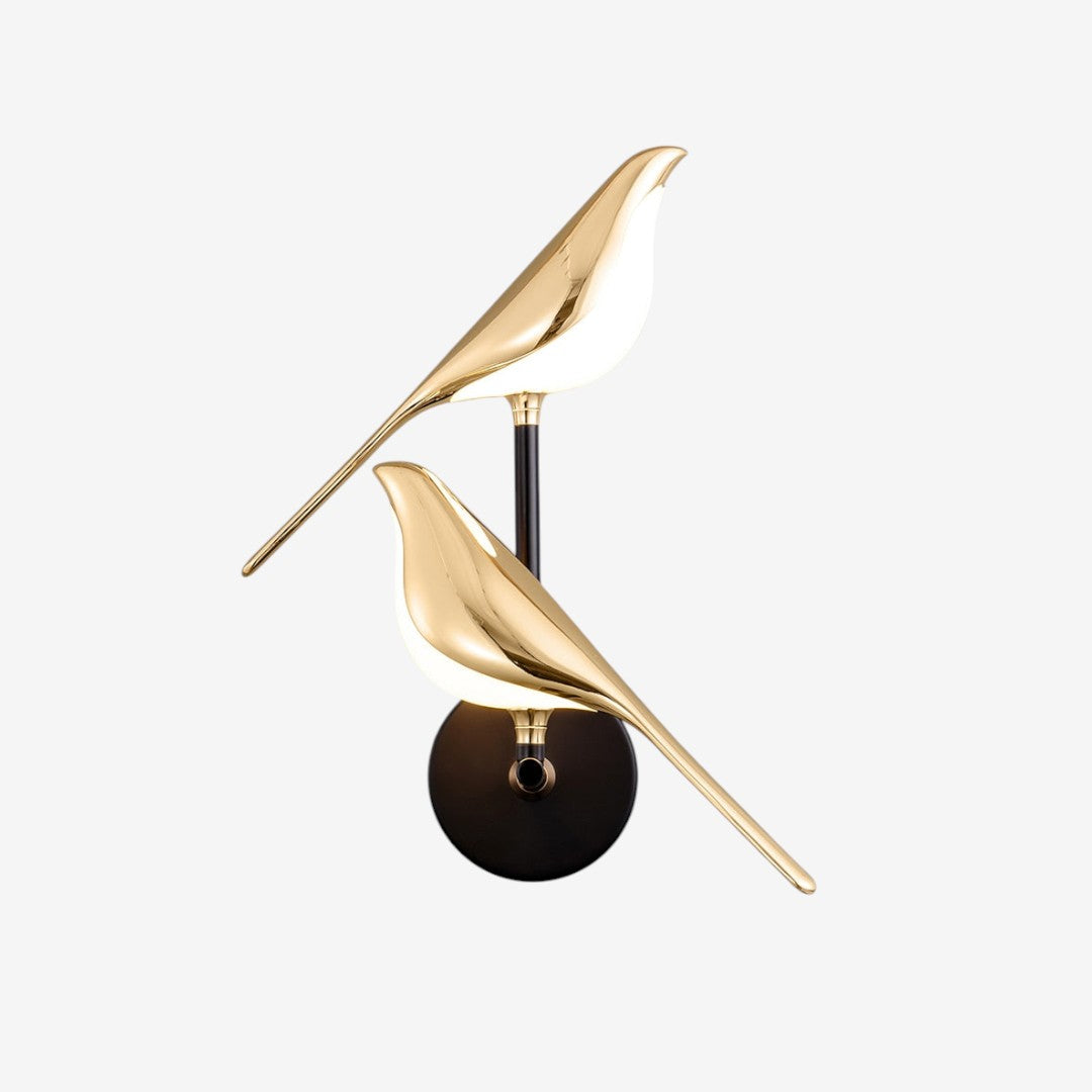 Bird Shaped Wall Lamp – Sculptural Modern Design With Gold Accents