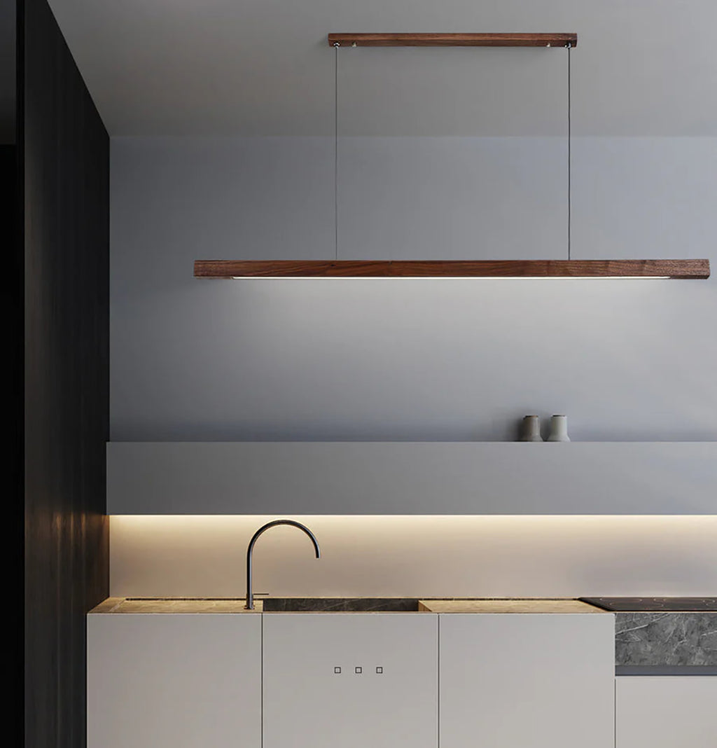 Glass Pendant Lamp – Modern Kitchen Bar Design With Focused Downlight