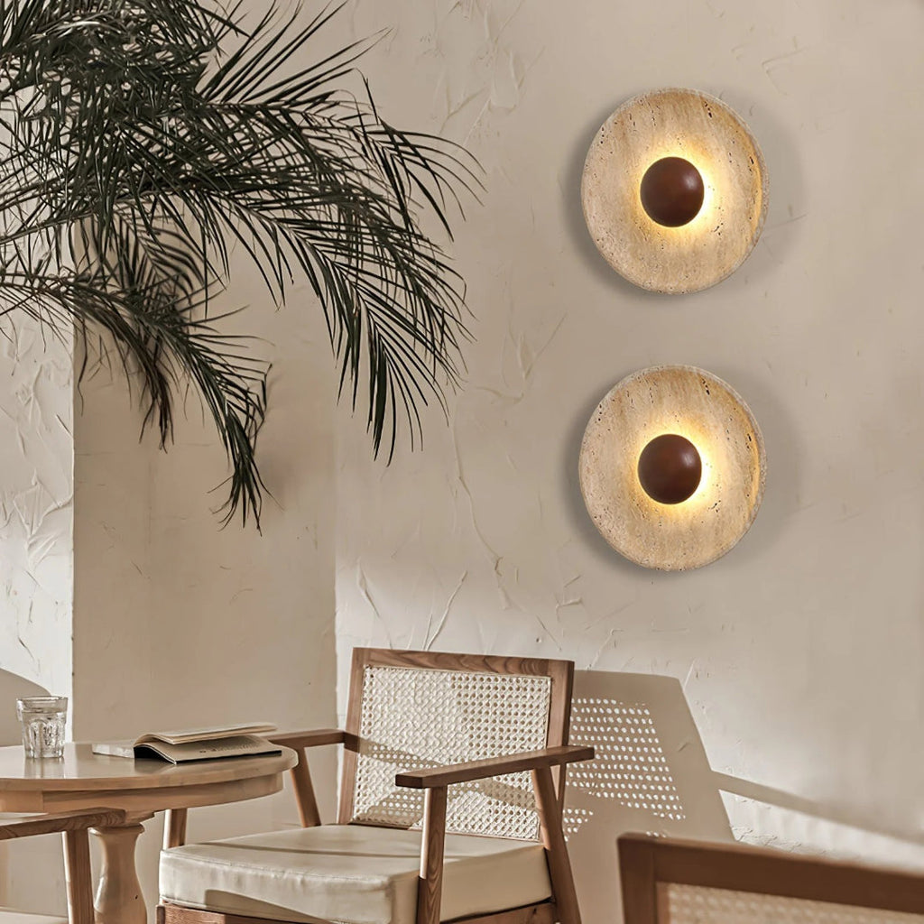 Stone Globe Wall Light