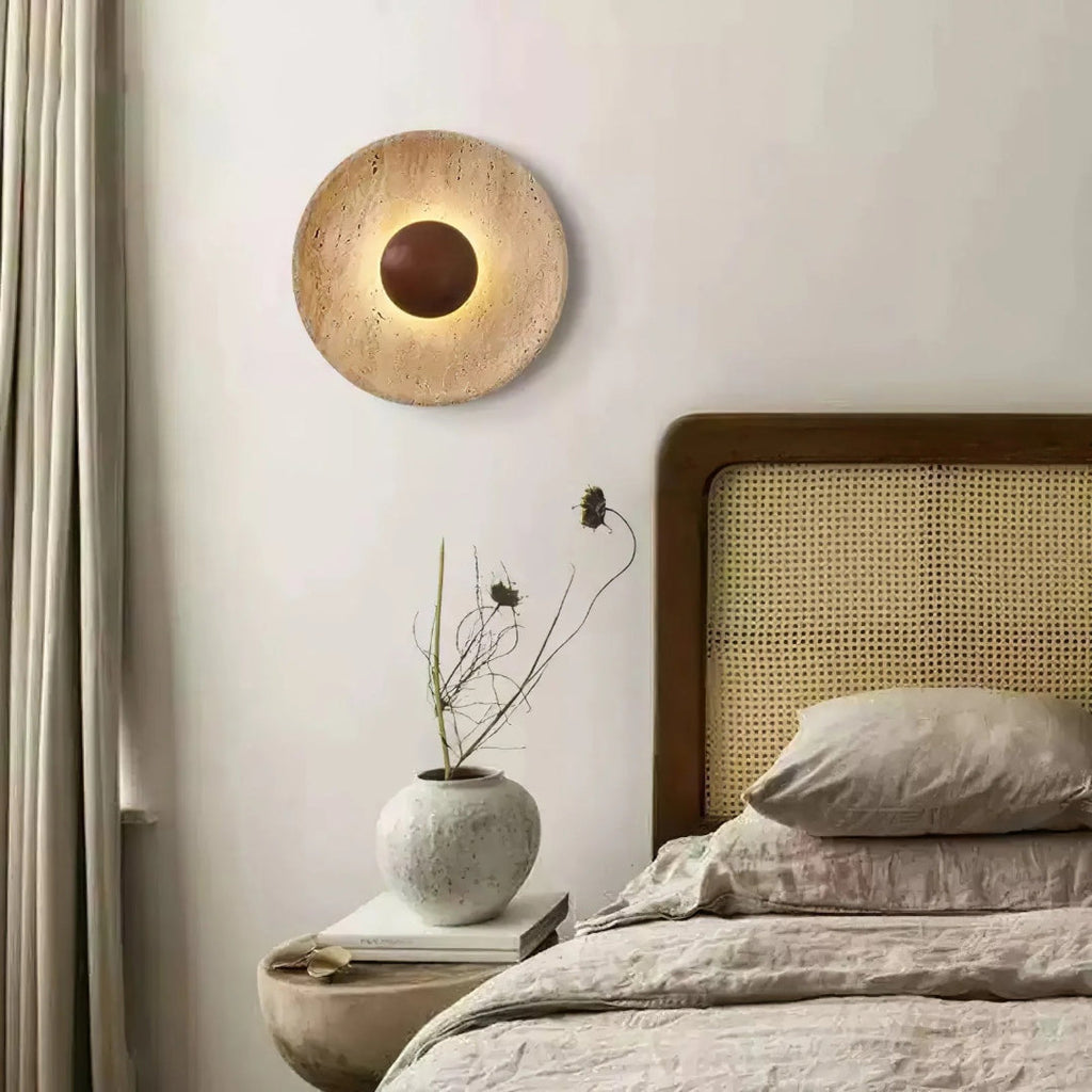 Stone Globe Wall Light