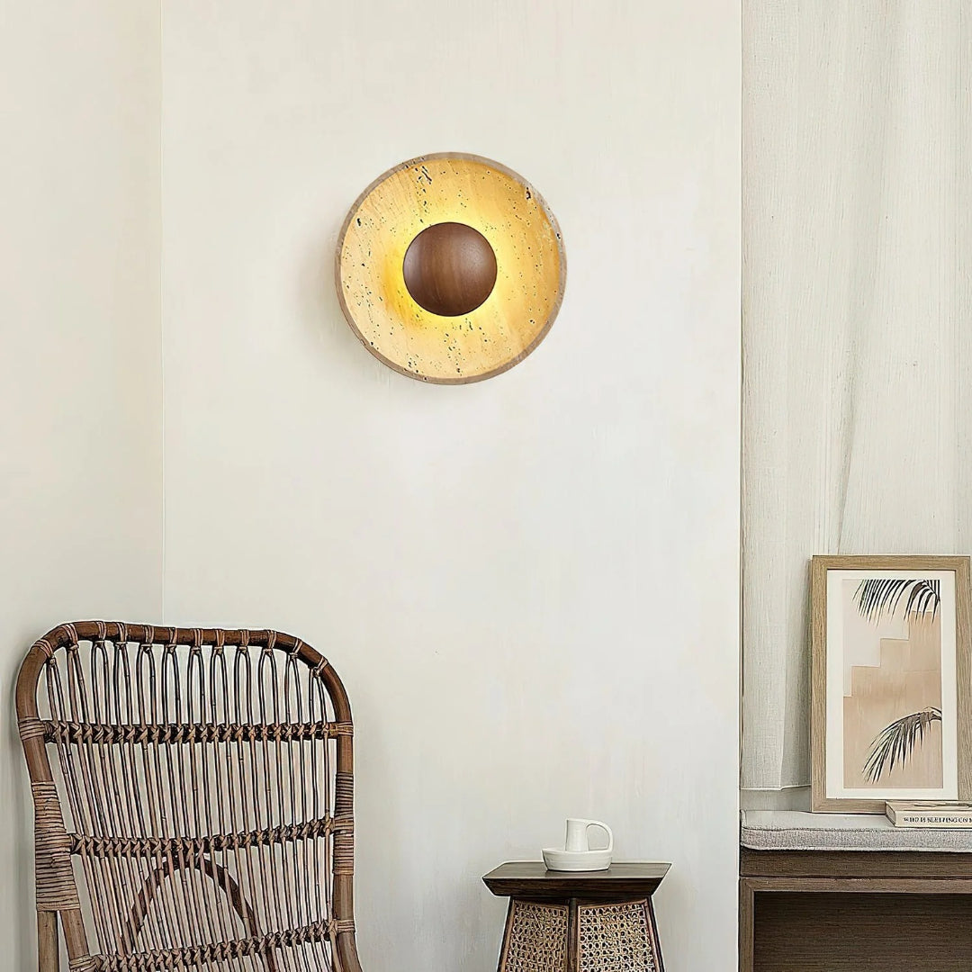 Stone Globe Wall Light