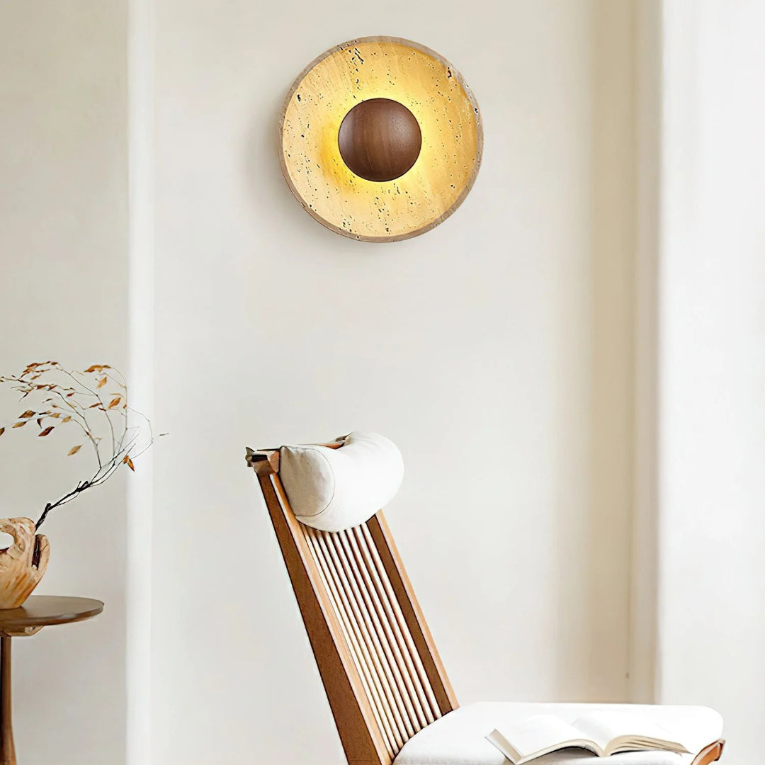 Stone Globe Wall Light
