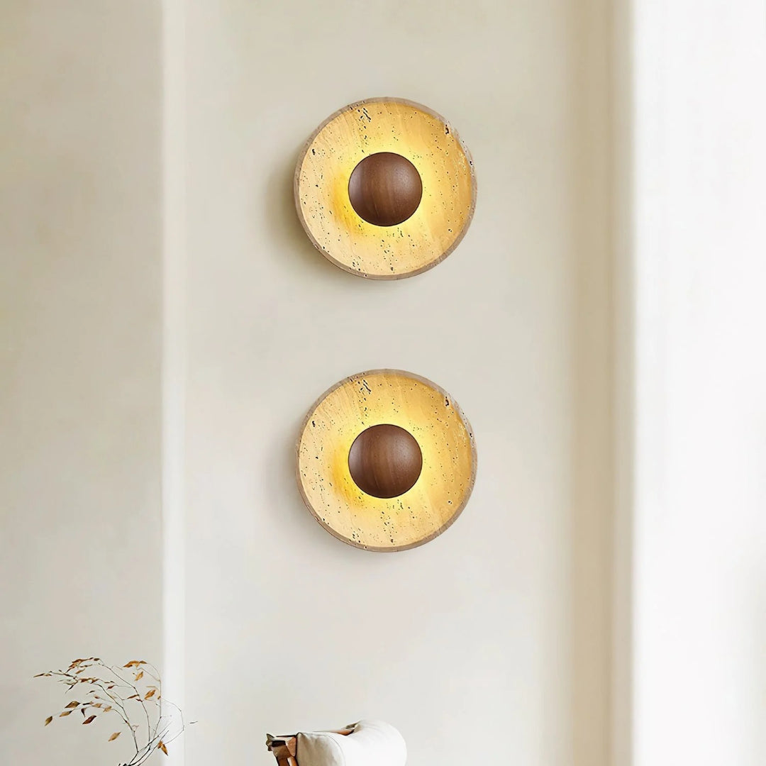 Stone Globe Wall Light