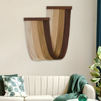 Bohemian Fiber Wall Hanging Handmade Textile Wall Art Modern Tapestry Decor