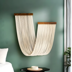 Bohemian Fiber Wall Hanging Handmade Textile Wall Art Modern Tapestry Decor