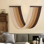 Bohemian Fiber Wall Hanging Handmade Textile Wall Art Modern Tapestry Decor