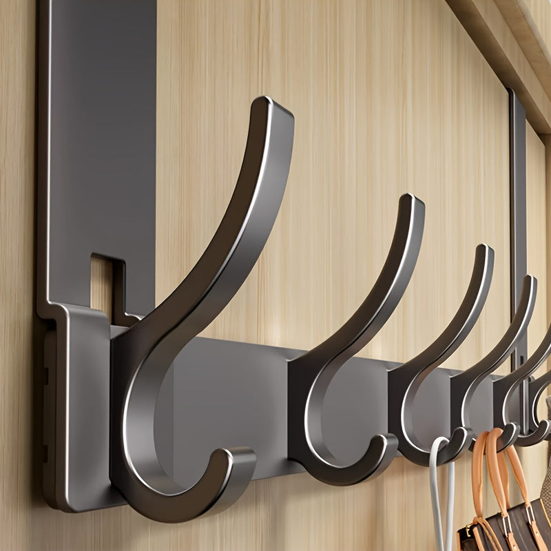 Over-the-Door Hook Aluminium | No-Drill Hanger for Coats and Towels | Space-Saving Home Organization Solutions for Interiors