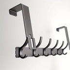 Over-the-Door Hook Aluminium | No-Drill Hanger for Coats and Towels | Space-Saving Home Organization Solutions for Interiors