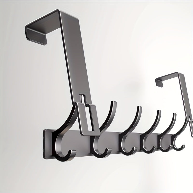 Over-the-Door Hook Aluminium | No-Drill Hanger for Coats and Towels | Space-Saving Home Organization Solutions for Interiors
