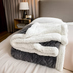 Fleece Blanket 100% Polyester Double-Sided | Thick Ultra-Soft Material | Maximum Winter Warmth and Thermal Insulation