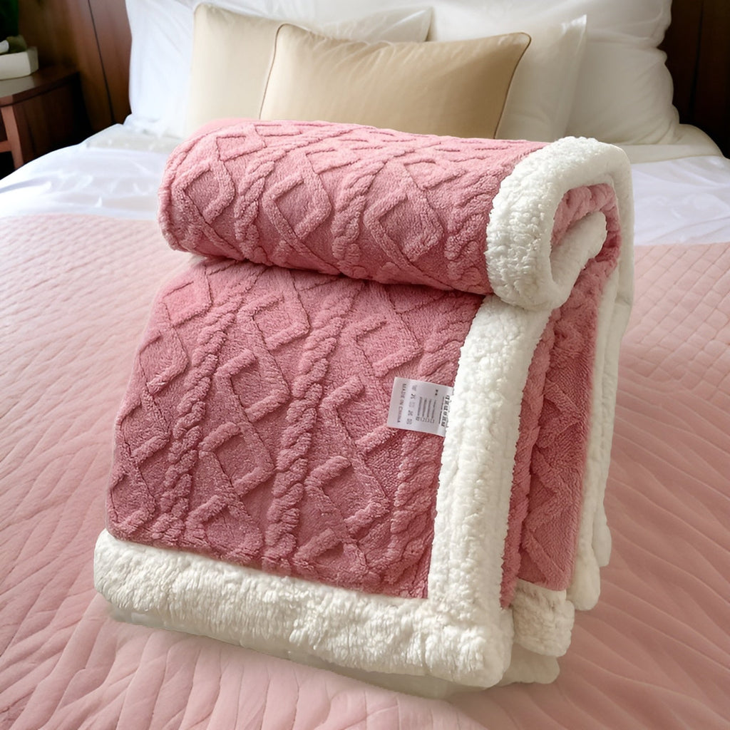 Fleece Blanket 100% Polyester Double-Sided | Thick Ultra-Soft Material | Maximum Winter Warmth and Thermal Insulation