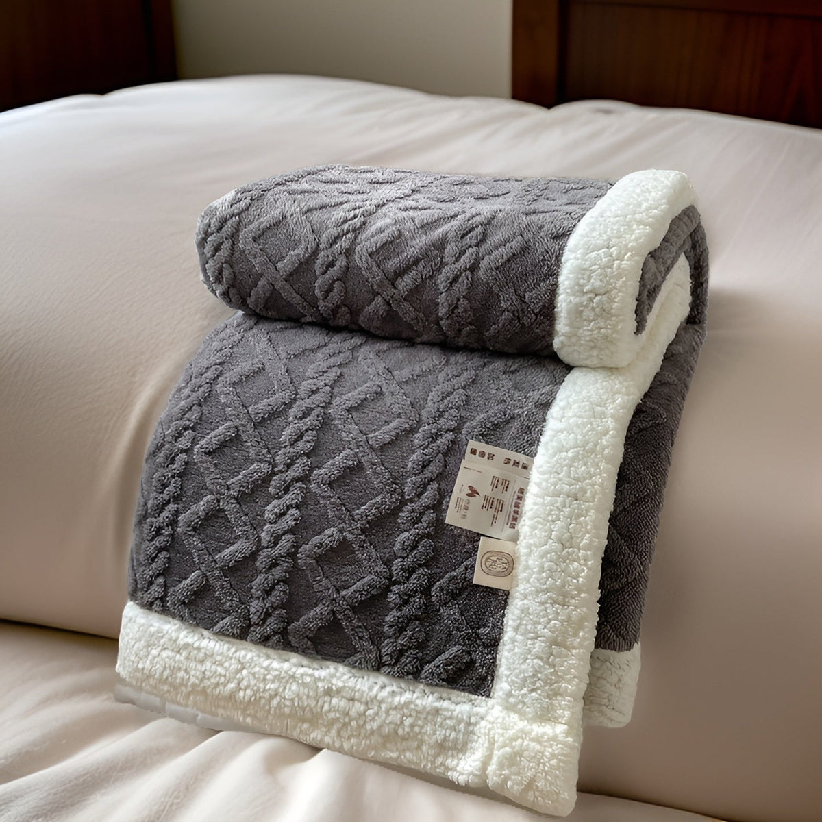 Fleece Blanket 100% Polyester Double-Sided | Thick Ultra-Soft Material | Maximum Winter Warmth and Thermal Insulation