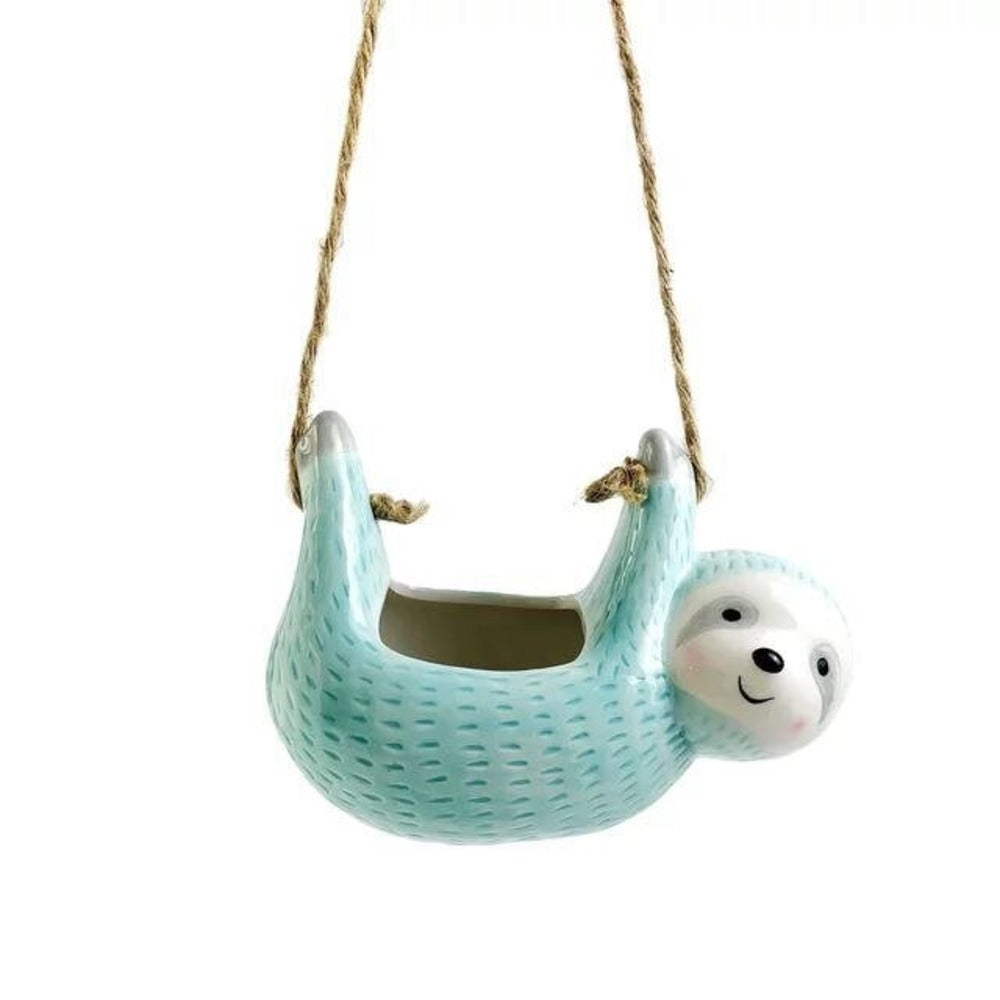Handmade Ceramic Sloth Design Flower Pot
