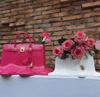 Designer Handbag Vase Sculptural Resin Flower Vase Modern Fashion Inspired Decor Piece
