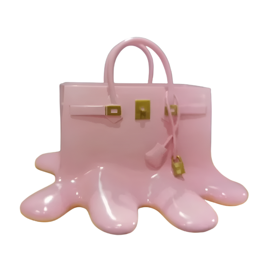 Designer Handbag Vase Sculptural Resin Flower Vase Modern Fashion Inspired Decor Piece