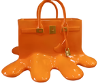 Designer Handbag Vase Sculptural Resin Flower Vase Modern Fashion Inspired Decor Piece