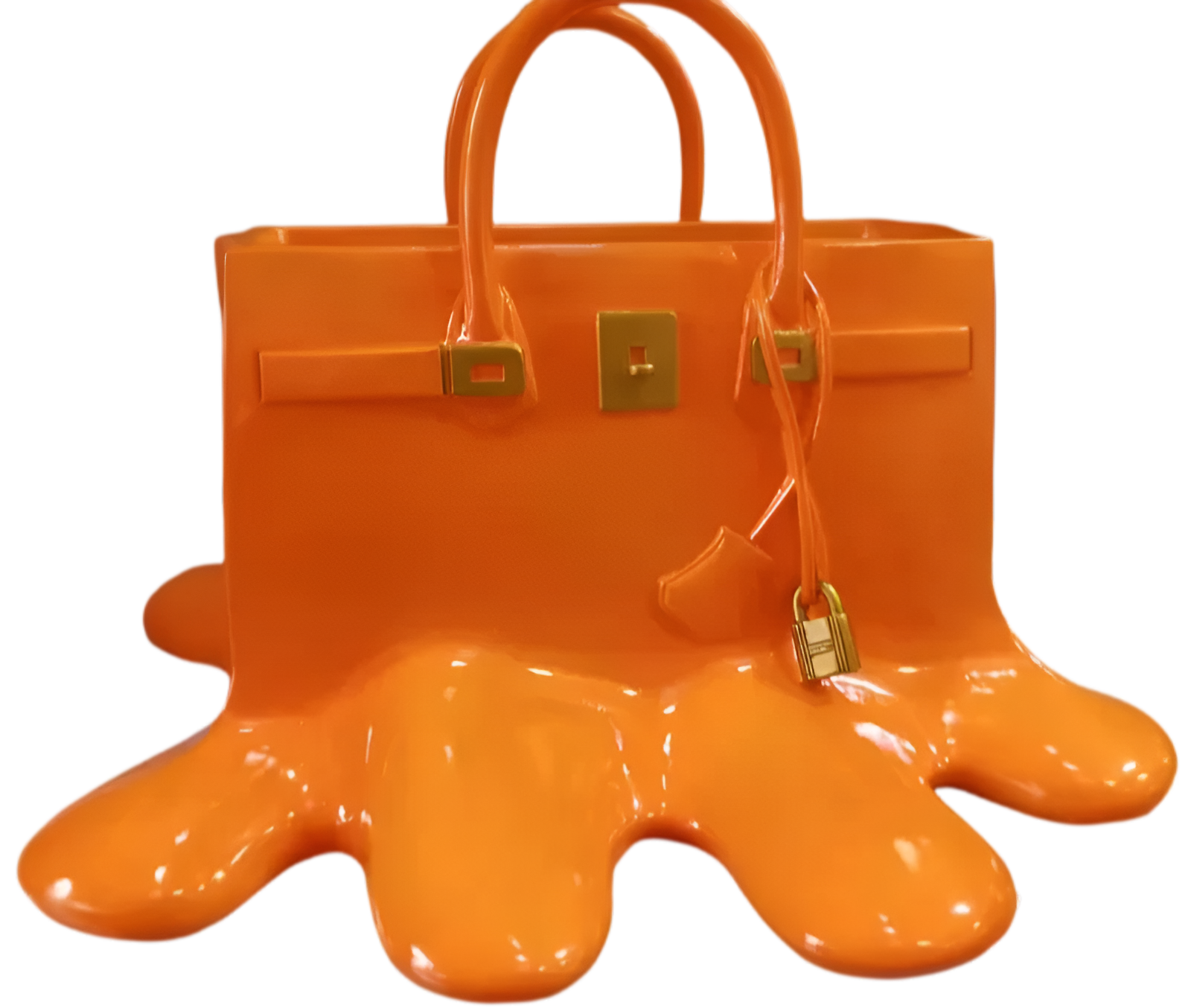 Designer Handbag Vase Sculptural Resin Flower Vase Modern Fashion Inspired Decor Piece