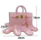 Designer Handbag Vase Sculptural Resin Flower Vase Modern Fashion Inspired Decor Piece