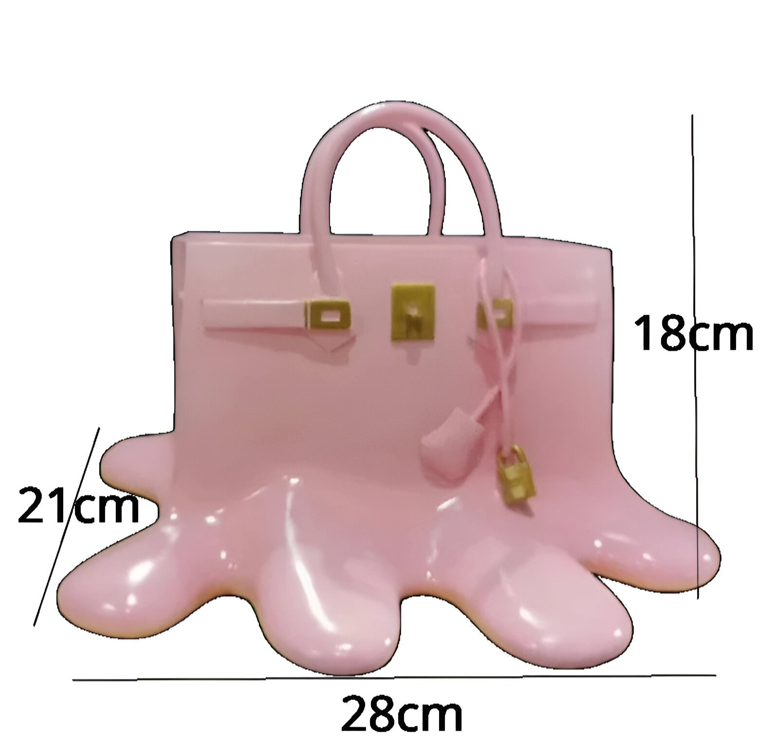 Designer Handbag Vase Sculptural Resin Flower Vase Modern Fashion Inspired Decor Piece