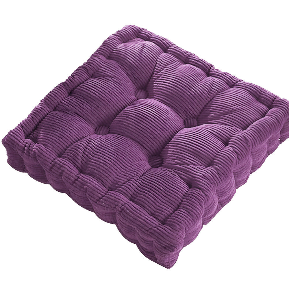 Tufted Floor Cushion Corduroy Meditation Pillow Plush Lounge Seat Pad