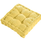 Tufted Floor Cushion Corduroy Meditation Pillow Plush Lounge Seat Pad