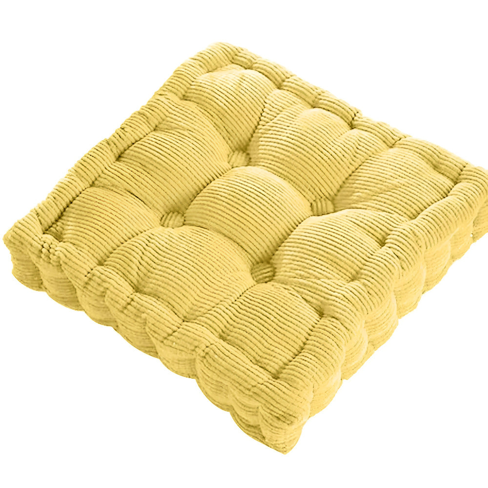 Tufted Floor Cushion Corduroy Meditation Pillow Plush Lounge Seat Pad