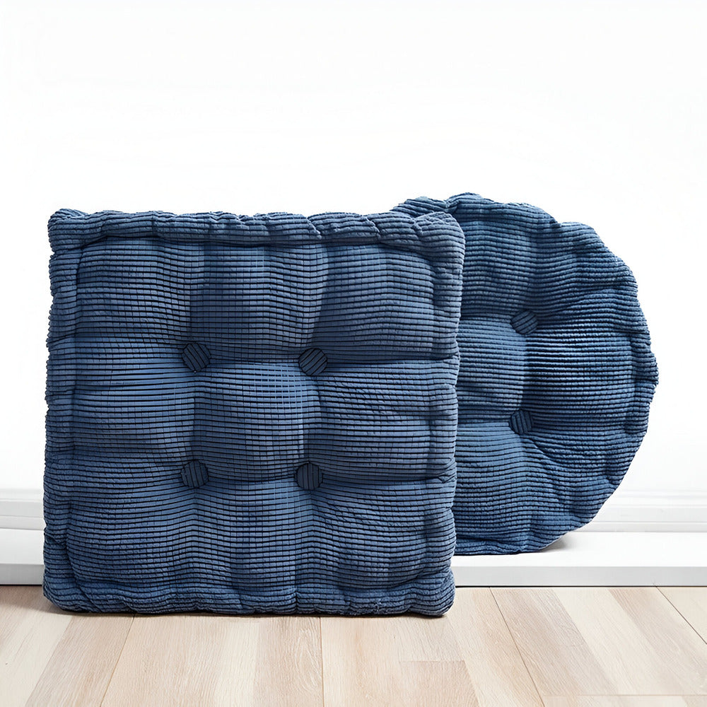 Tufted Floor Cushion Corduroy Meditation Pillow Plush Lounge Seat Pad