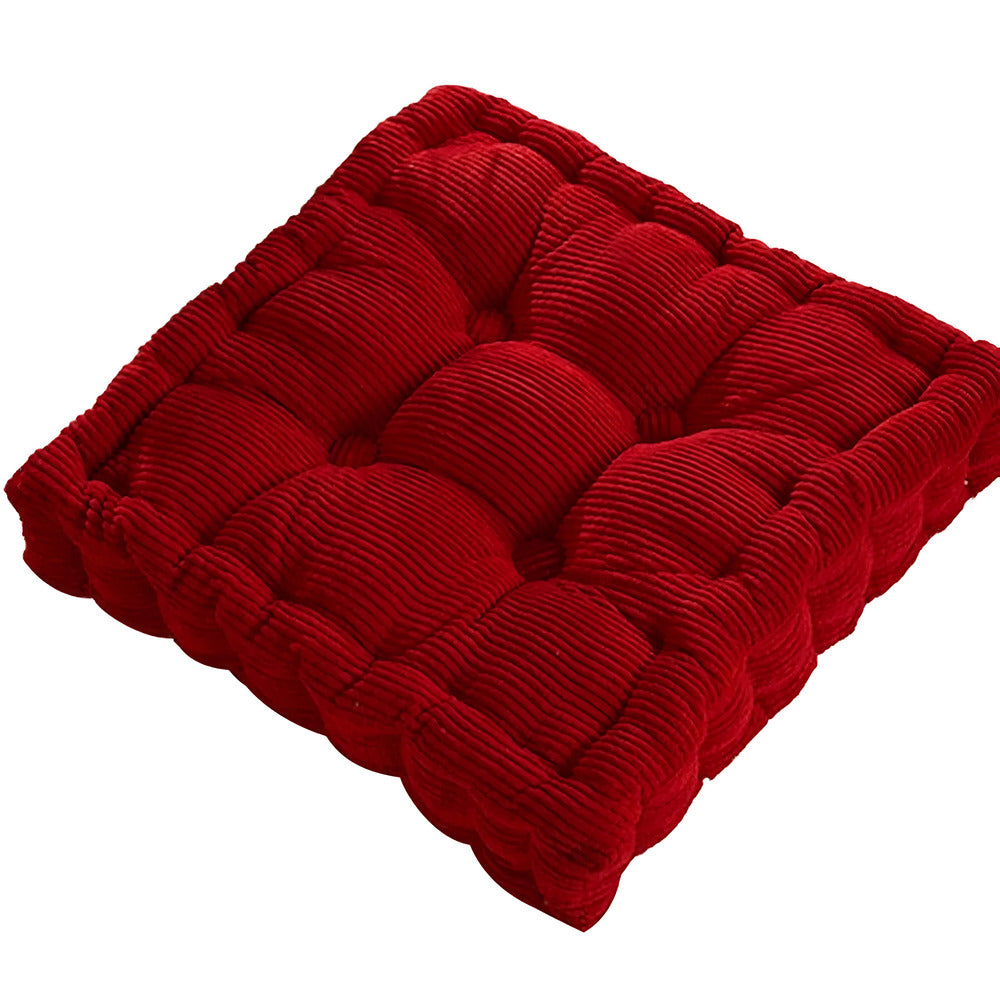 Tufted Floor Cushion Corduroy Meditation Pillow Plush Lounge Seat Pad