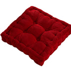Tufted Floor Cushion Corduroy Meditation Pillow Plush Lounge Seat Pad