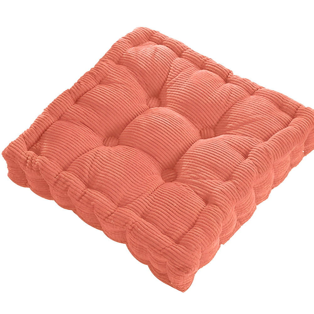Tufted Floor Cushion Corduroy Meditation Pillow Plush Lounge Seat Pad