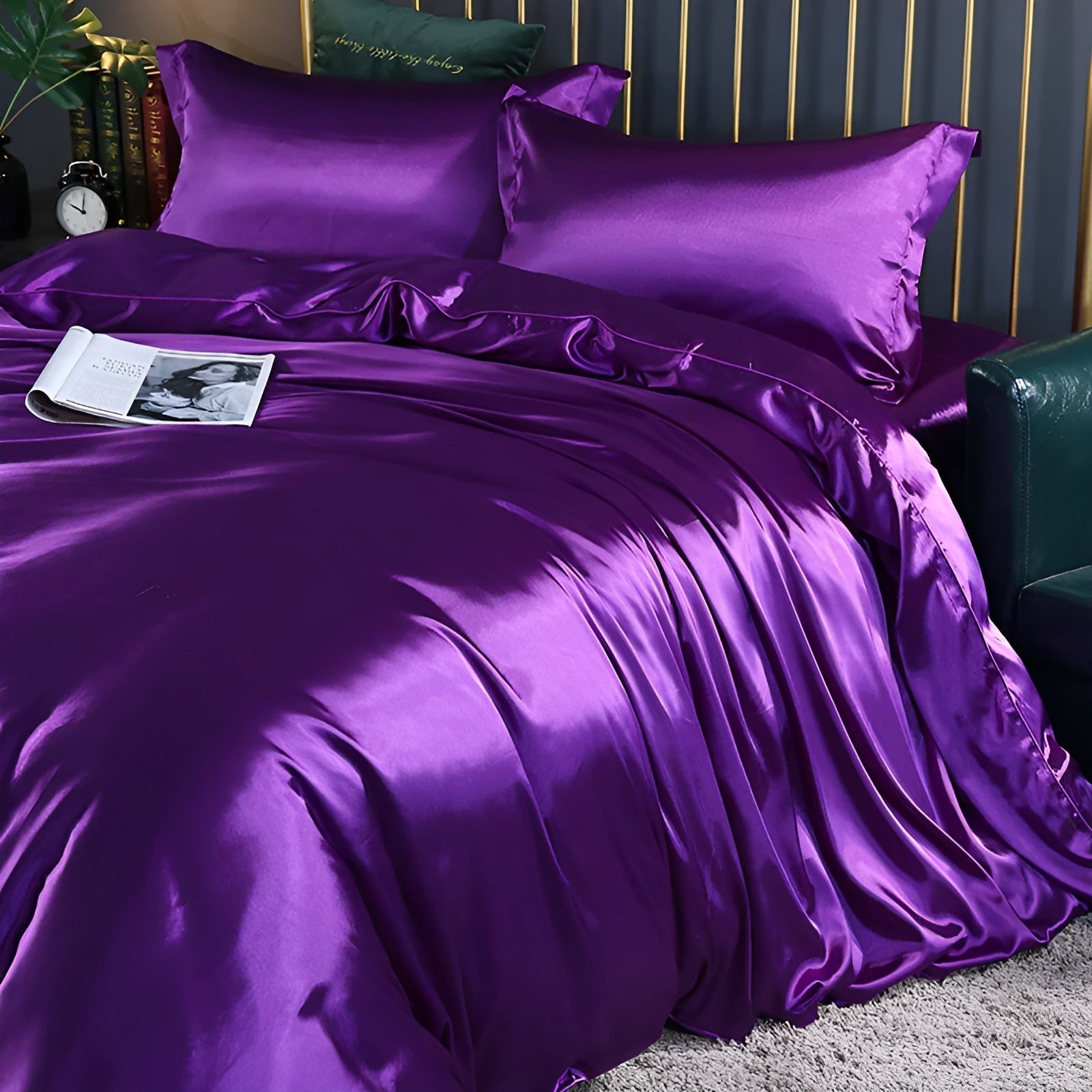 Silky Smooth Duvet Cover Set Cooling Satin Bedding Collection