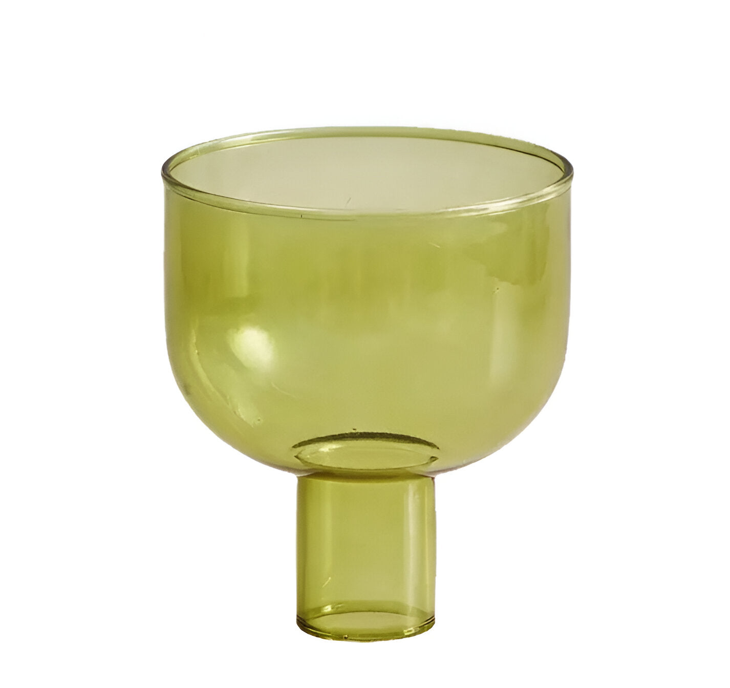 Colorful Glass Candle Holder Modern Decorative Vase Contemporary Tabletop Accent Decor