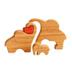 Wood Elephant Family | Customizable, personal and original
