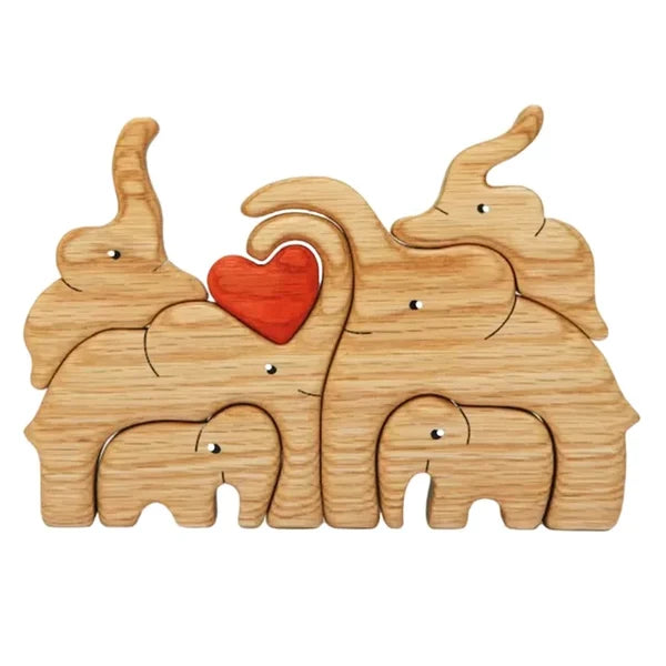 Wood Elephant Family | Customizable, personal and original