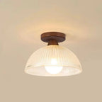Minimalist Ribbed Glass Ceiling Light