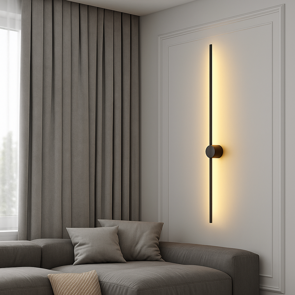 Linear Wall Lamp – Slim Gold Finish Modern Architectural Design