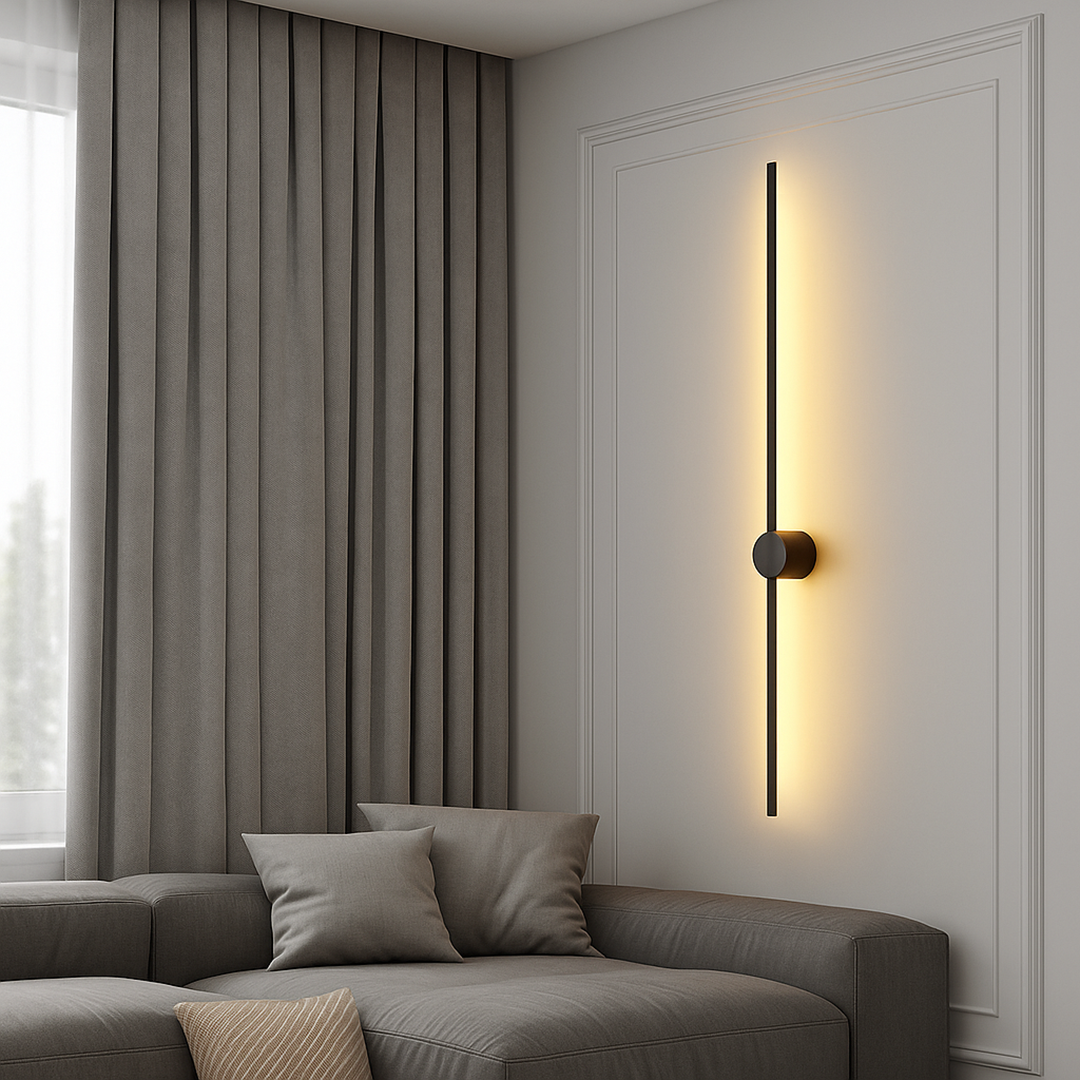 Linear Wall Lamp – Slim Gold Finish Modern Architectural Design
