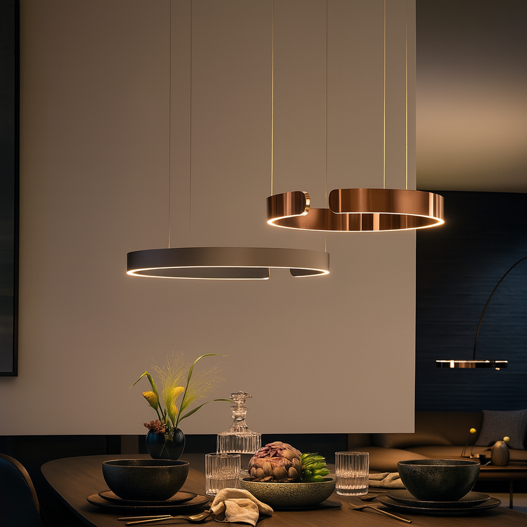 Circular Ring Pendant Lamp – Modern Minimalist LED Suspension Design