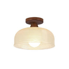 Minimalist Ribbed Glass Ceiling Light