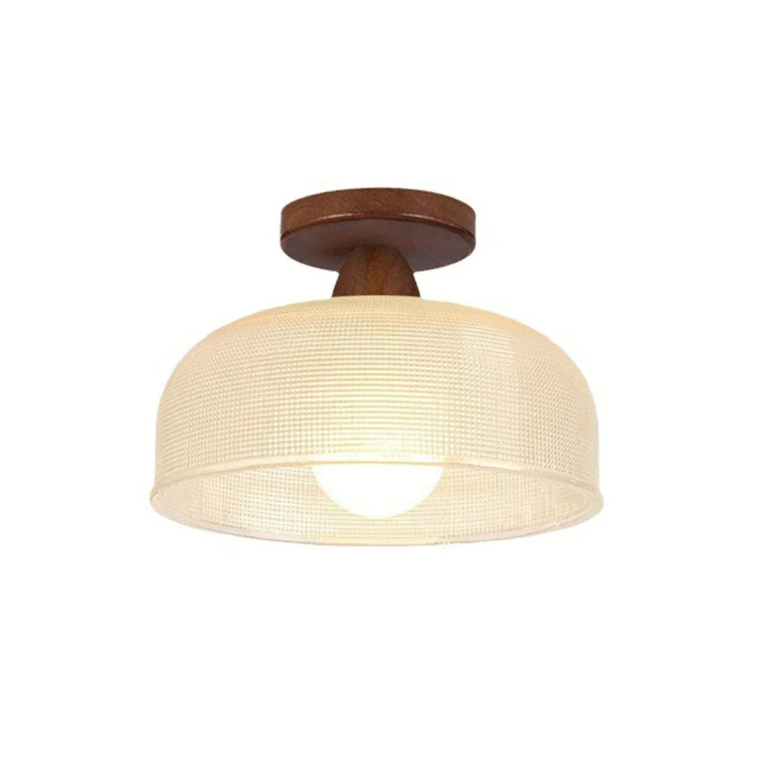 Minimalist Ribbed Glass Ceiling Light