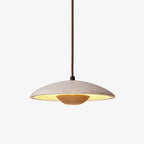 Adjustable Pendant Light Travertine Woven Wood | Japandi Style | Ambient Lighting for Dining and Living Spaces