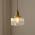 Vintage Textured Glass Pendant Light