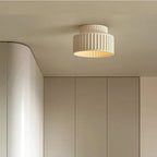Minimalist Ribbed Ceramic Ceiling Light