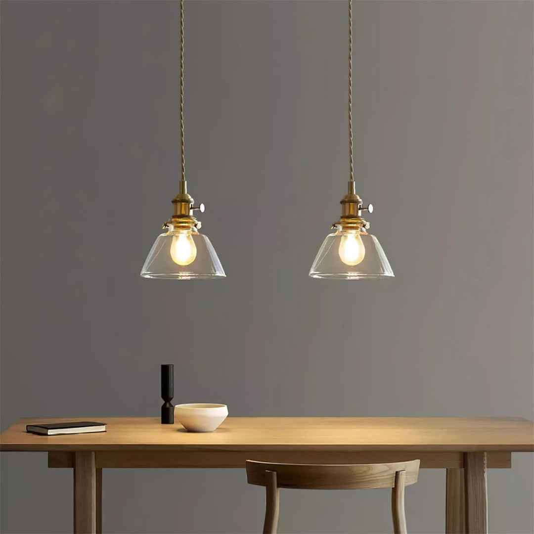 Vintage Glass Pendant Light