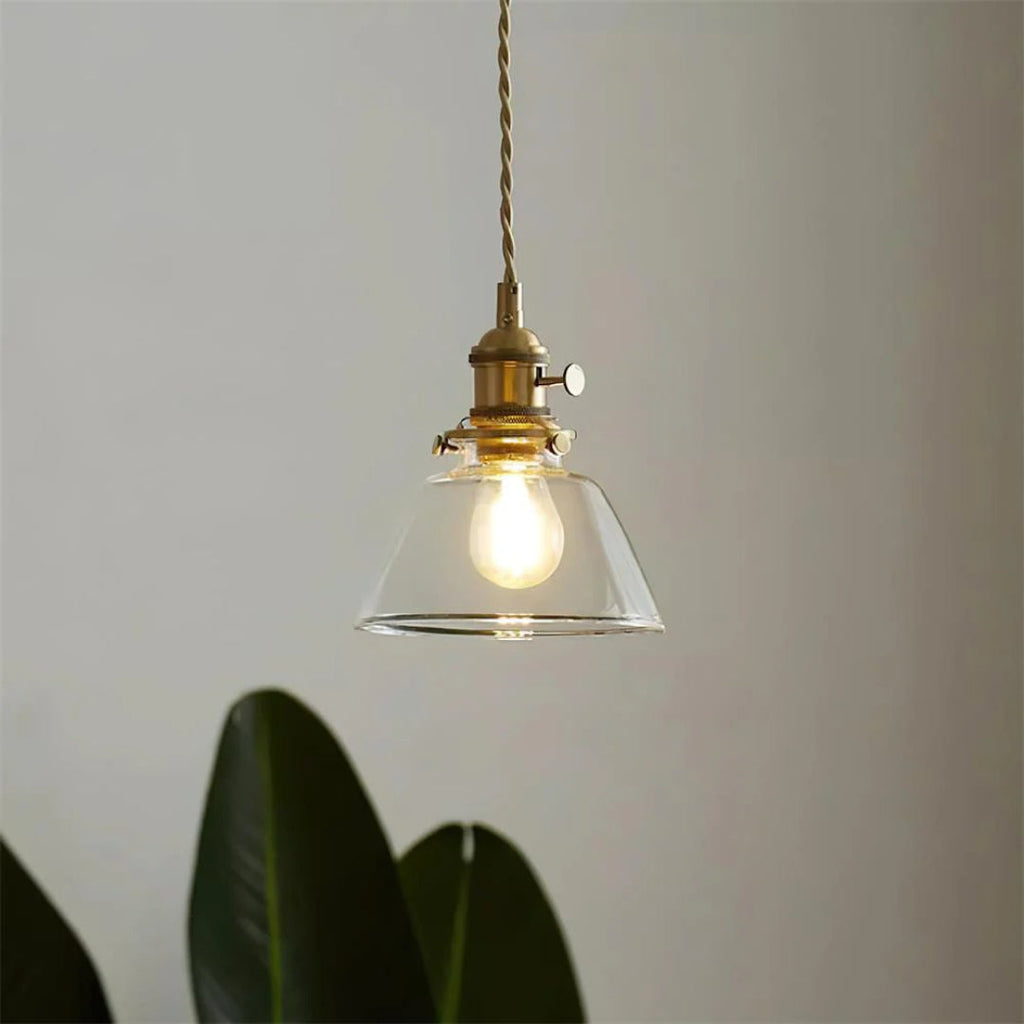 Vintage Glass Pendant Light