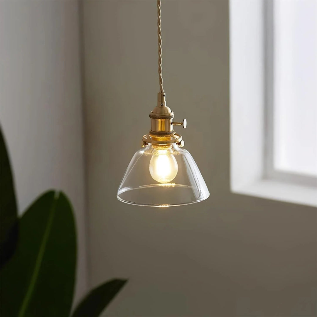 Vintage Glass Pendant Light