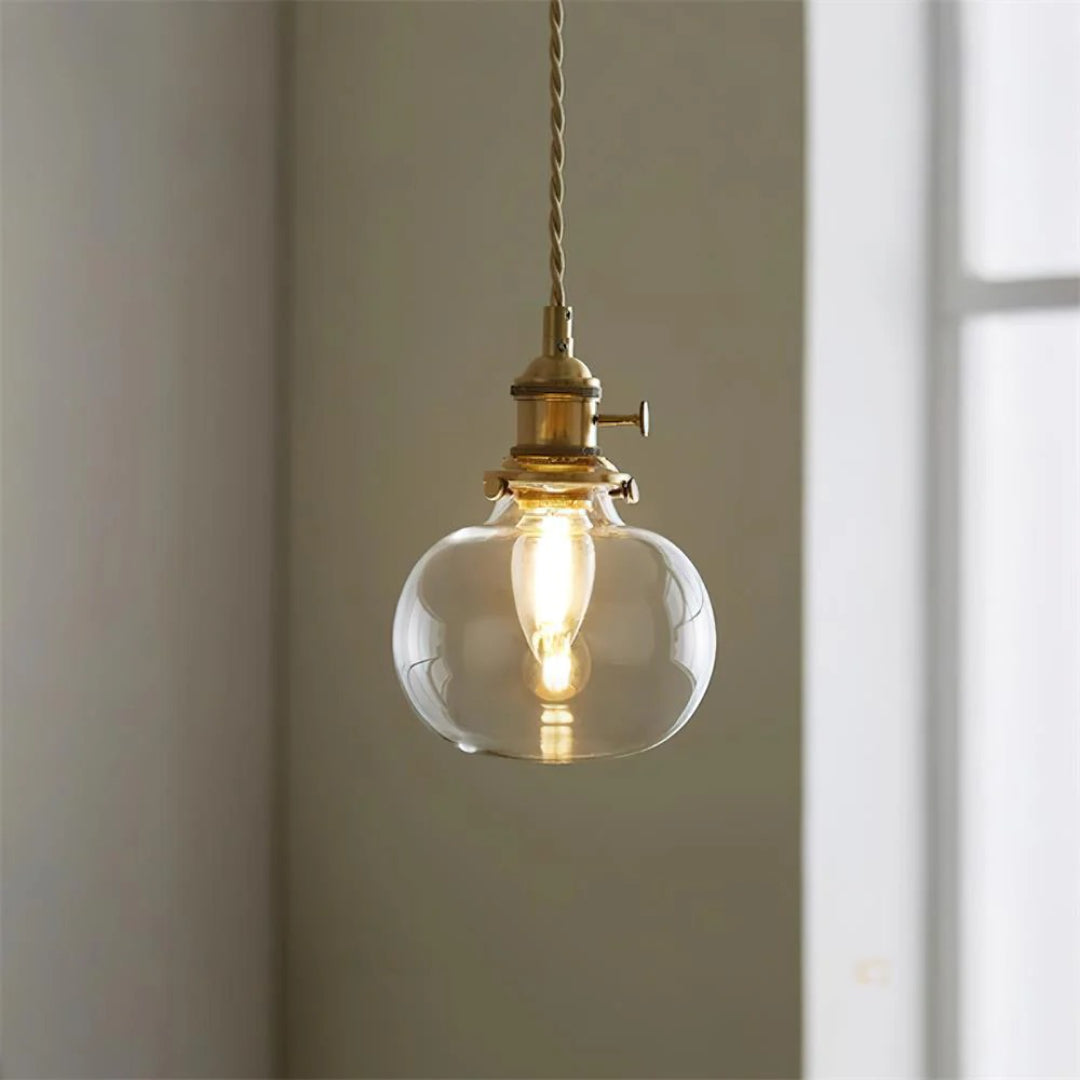Vintage Glass Pendant Light