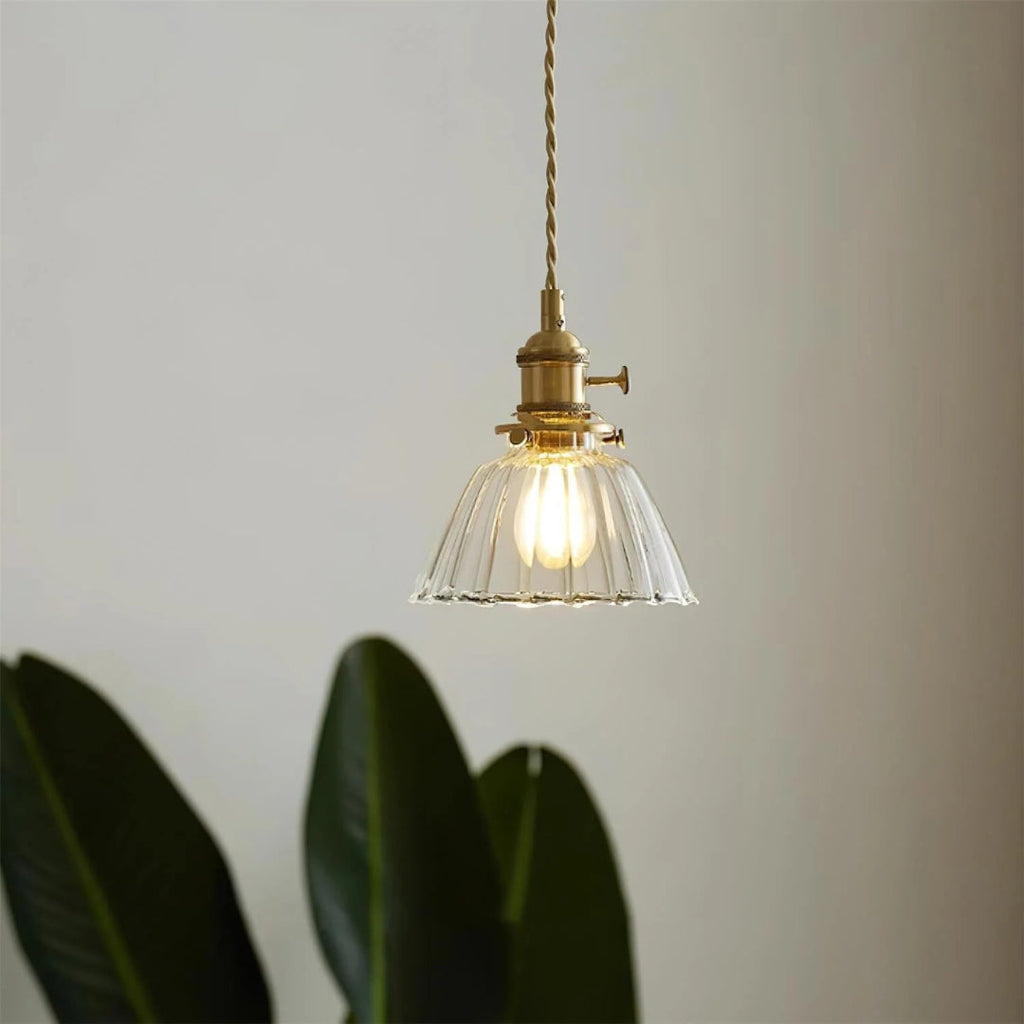 Vintage Glass Pendant Light
