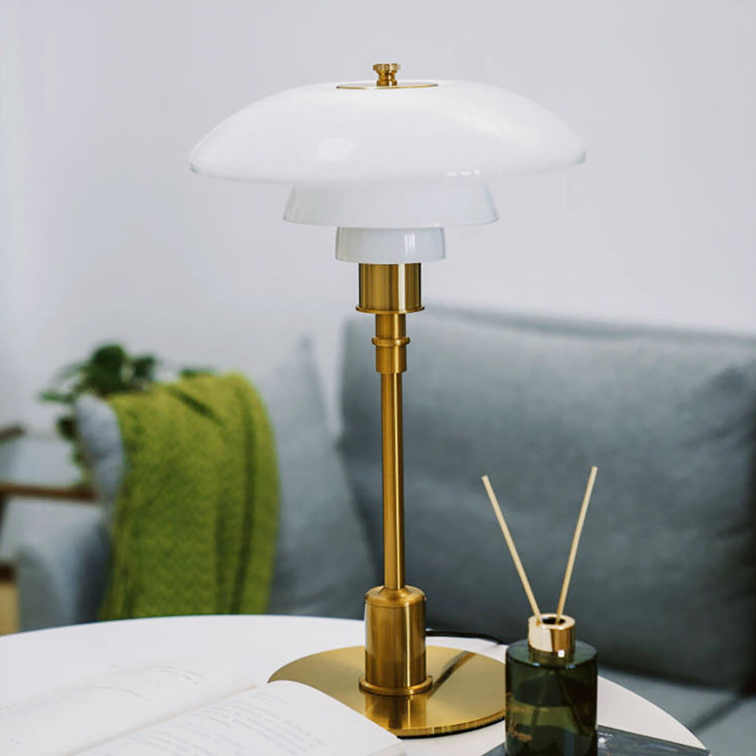 Matte Metal Table Lamp – Danish Scandinavian Sculptural Design